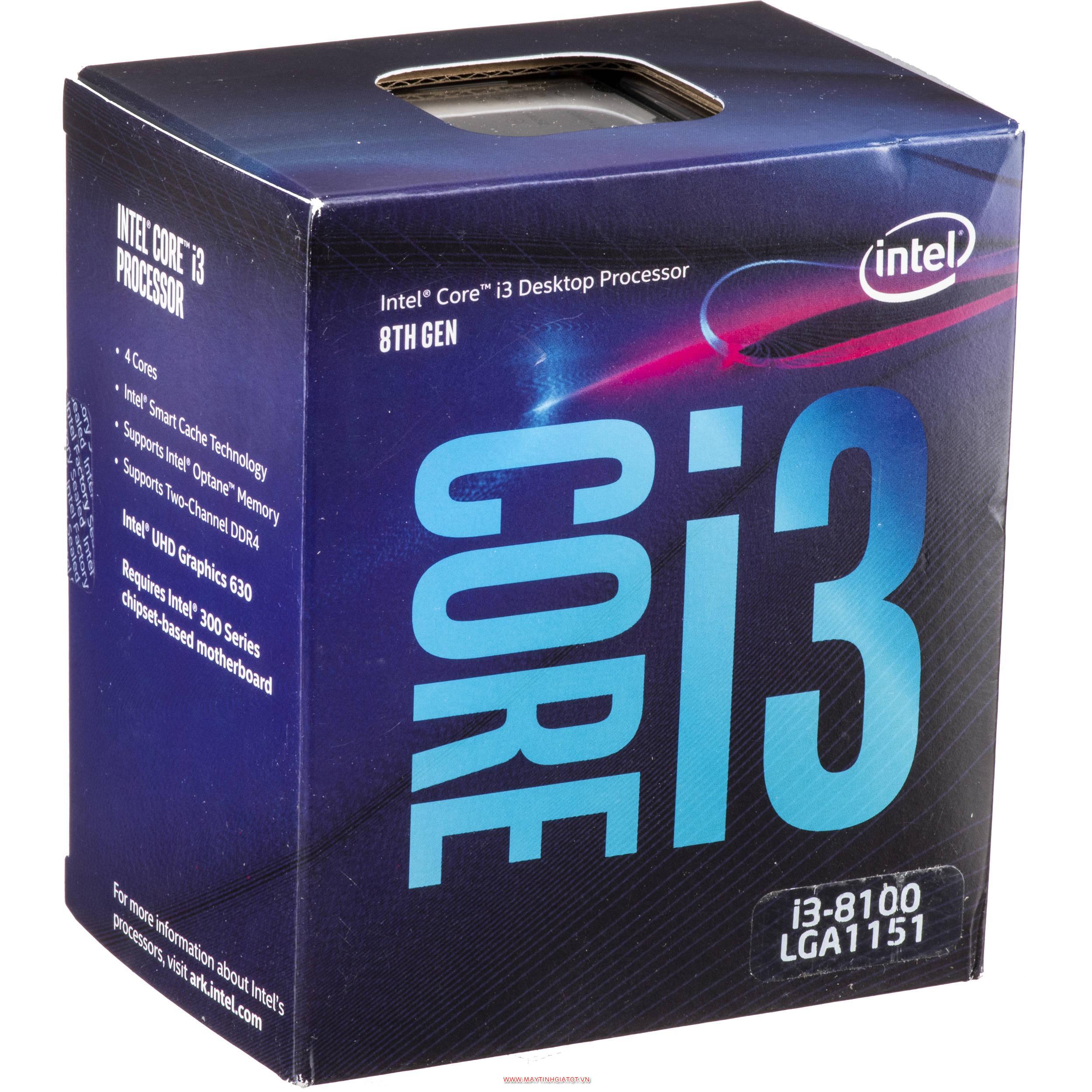 CPU INTEL CORE I3 8100 CŨ  ( 3.6Ghz / 6M cache 3L )