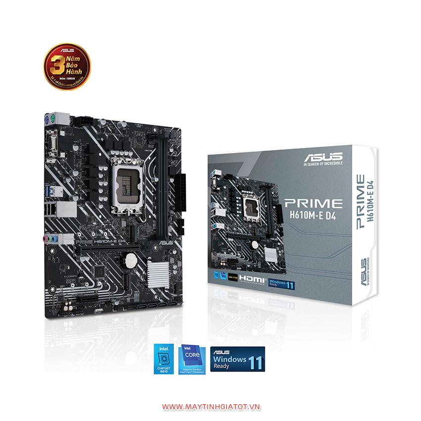 Mainboard Asus PRIME H610M-E D4 (Intel H610, Socket 1700, 2 khe RAM DDR4)