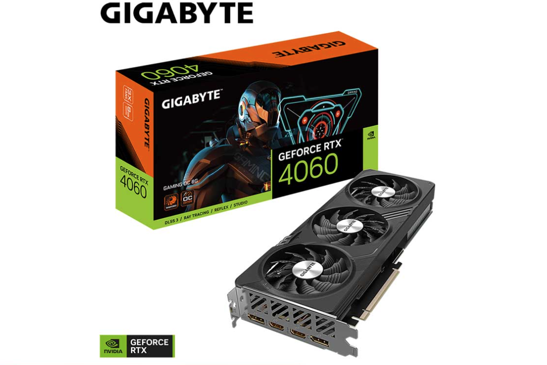 VGA Gigabyte GeForce RTX 4060 GAMING OC 8G GDDR6 ( MỚI )