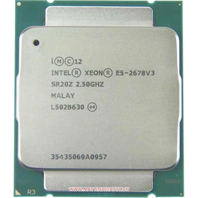 Bộ xử lý CPU Intel Xeon E5-2678V3 (2.50 turbo 3.1GHz / 12Cores / 24 Thread / 30MB Cache) socket 2011v3