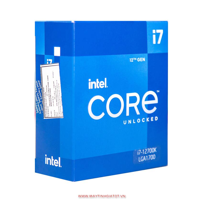 CPU Intel Core i7-12700K (3.8GHz turbo up to 5.0Ghz, 12 nhân 20 luồng, 25MB Cache,)