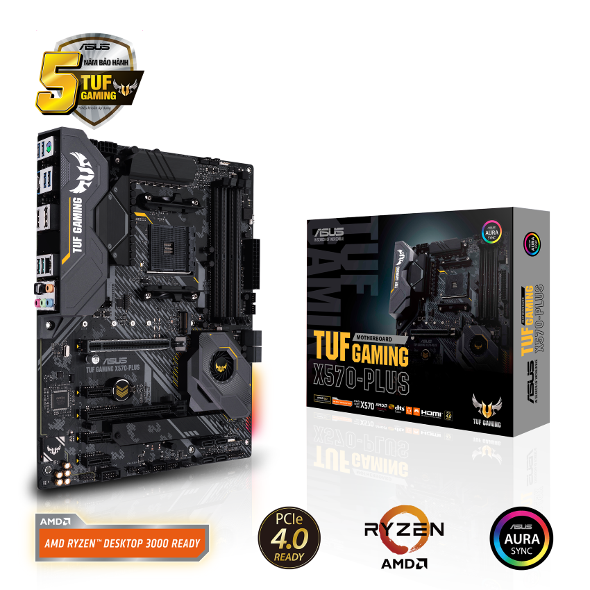 Mainboard ASUS TUF Gaming X570-PLUS (AMD X570, Socket AM4, ATX, 4 Khe Cắm Ram DDR4)