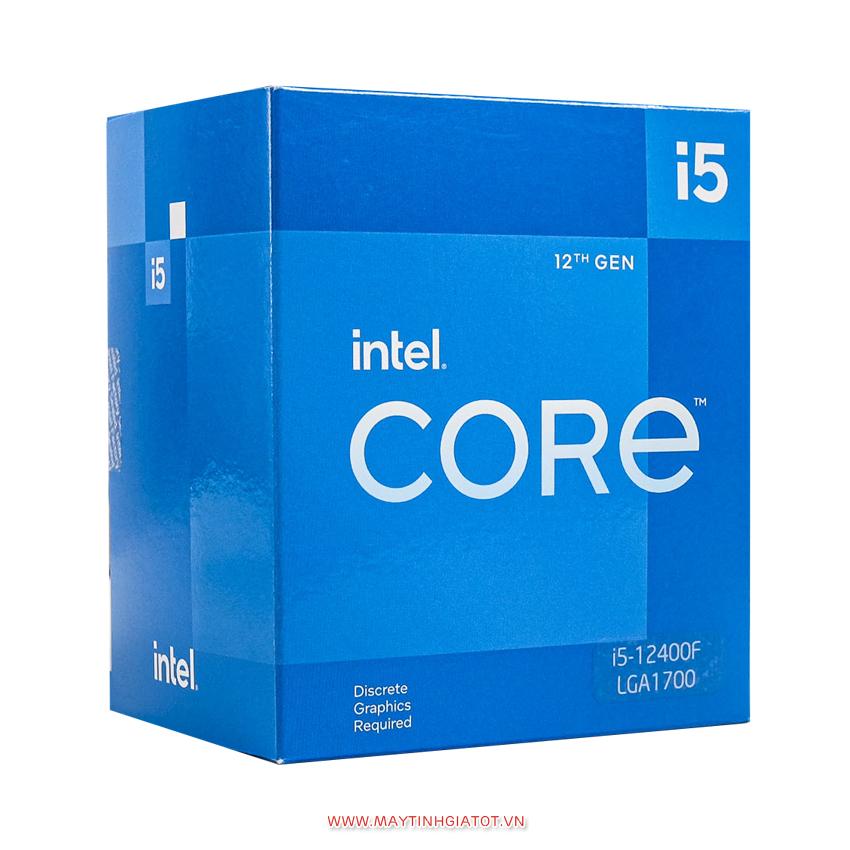 CPU Intel Core i5-12400F Tray Mới (Upto 4.4Ghz, 6 nhân 12 luồng, 18MB Cache, 65W)