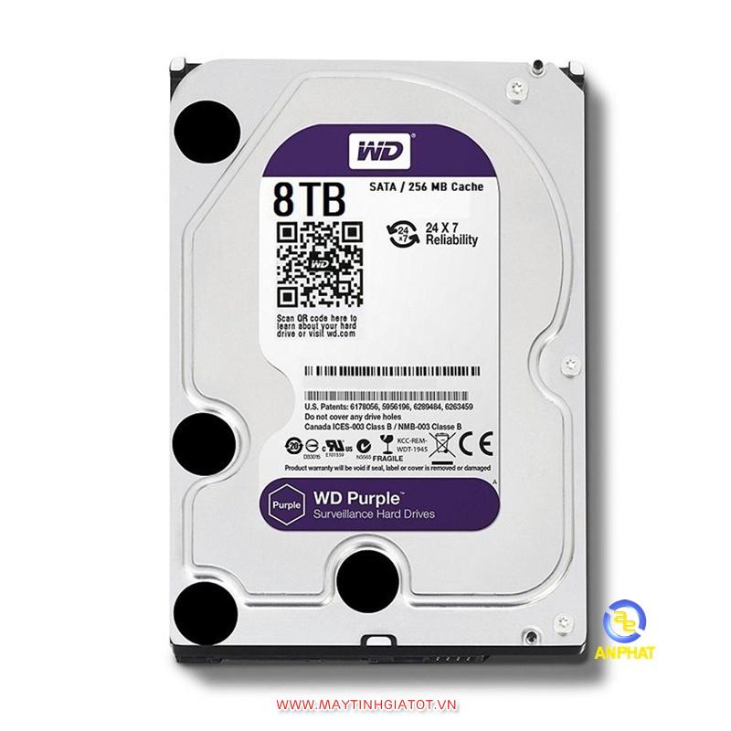 Ổ cứng Western Purple 8Tb 5640rpm 128Mb Sata3 Mới