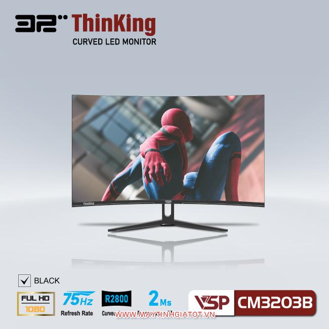 Màn hình VSP ThinKing 32 inch VL32 (CM3203B) FHD 75Hz LED 5Ms Gaming Monitor Cong (Đen)
